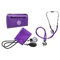 EMI Professional Deluxe Purple Aneroid Sphygmomanometer and Sprague Rappaport Stethoscope Set Kit #330