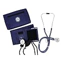 EMI Sprague Rappaport Stethoscope and Aneroid Sphygmomanometer Blood Pressure Set Kit, Navy #330