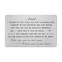 Emideary Loss of Aunt Gifts - Sympathy Gifts for Loss of Aunt - Loss of Aunt Sympathy Card - Memorial Gift for Loss of Aunt - Rememberance Wallet Card for Loss of Auntie