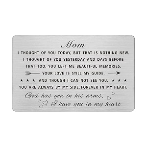 emideary sympathy gifts for loss of mom - loss of mom sympathy card - loss of mother memorial rememberance wallet card inserts