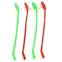 Emily Pets 4 Pieces Double Headed Dog Cat Toothbrush Long Handle Pet Toothbrushes Dual Ended Dog Toothbrush Soft Bristles Dog Teeth Cleaning brush for Pet Dog Puppy Kitten Dental Care(Color May Vary)