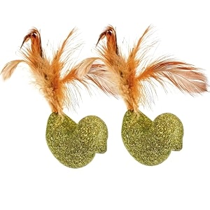 emily pets natural attractive mint fragrance funny playing catnip bird feather toy toy for kitten amp cats pack of 2
