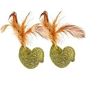 emily pets Natural Attractive Mint Fragrance Funny Playing Catnip Bird Feather Toy, Toy for Kitten &amp; Cats (Pack of 2)
