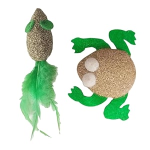 emily pets natural cat catnip treat balls pet catnip toys interactive mouse and frog shape kitten toyscats playingcleaning teeth chew toy for cat toy