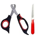 Emily Pets Professional Stainless Steel Scissor Tool Nail Clipper Cutter for Cat &amp; Dog (Medium), Black