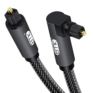 emk optical digital audio cable90 toslink cable 360 degree free-rotatingspdif cord for home theatersound bartvps-4xboxvdcd playergame consoleamp more2m66ftepl-716oc-01grey