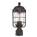 Emliviar 14 Inch Outdoor Pillar Lantern, Oil Rubbed Bronze, GE255P-L ORB-WG
