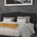 EMMA + OLIVER Black King Tufted Headboard