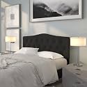 EMMA + OLIVER Black Queen Tufted Headboard