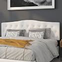 EMMA + OLIVER White King Tufted Headboard