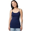 Emmalise Women's Basic Casual Long Camisole Adjustable Strap Cami Layering Top