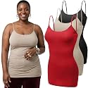Emmalise Women's Basic Casual Long Camisole Adjustable Strap Cami Layering Top