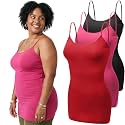 Emmalise Women's Basic Casual Long Camisole Adjustable Strap Cami Layering Top