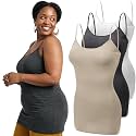 Emmalise Women's Basic Casual Long Camisole Adjustable Strap Cami Layering Top