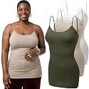 Emmalise Women's Basic Casual Long Camisole Adjustable Strap Cami Layering Top