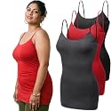 Emmalise Women's Basic Casual Long Camisole Adjustable Strap Cami Layering Top