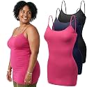 Emmalise Women's Basic Casual Long Camisole Adjustable Strap Cami Layering Top