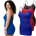 Emmalise Women's Basic Casual Long Camisole Adjustable Strap Cami Layering Top