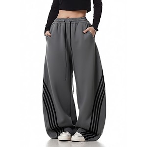 EMMIOL Womens Y2K Baggy Barrel Striped Sweatpants