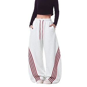 EMMIOL Womens Y2K Baggy Barrel Striped Sweatpants