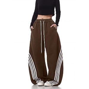 EMMIOL Womens Y2K Baggy Barrel Striped Sweatpants