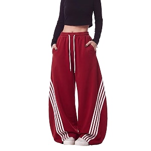 EMMIOL Womens Y2K Baggy Barrel Striped Sweatpants