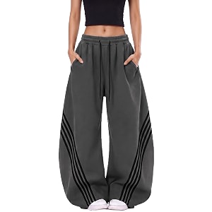EMMIOL Womens Y2K Baggy Barrel Striped Sweatpants