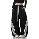 EMMIOL Womens Y2K Baggy Barrel Striped Sweatpants