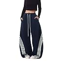 EMMIOL Womens Y2K Baggy Barrel Striped Sweatpants