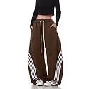 EMMIOL Womens Y2K Baggy Barrel Striped Sweatpants