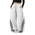 EMMIOL Womens Y2K Baggy Barrel Striped Sweatpants