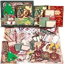 emmoolife Vintage Scrapbook Kit, Aesthetic Scrapbook Paper Art Journaling Kit for Junk Journal (Merry Christmas)