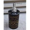Emoh Roced Refillable Liquid Soap Dispenser – Unbreakable Plastic Pump Bottle for Handwash, Sanitizer, Lotion, or Shampoo | Reusable Bathroom &amp; Kitchen Dispenser (250ml) (Glitter Black, Pack of 1)