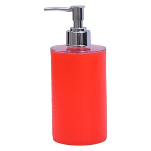emoh roced refillable hand soap dispenser  unbreakable liquid soapshampoohand washsanitizerlotion dispenser plastic bottle for kitchen wash-basin and bathroom set of 1 red