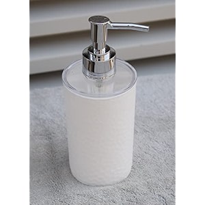 emoh roced refillable liquid soap dispenser  unbreakable plastic pump bottle for handwash sanitizer lotion or shampoo  reusable bathroom amp kitchen dispenser 250ml white pack of 1