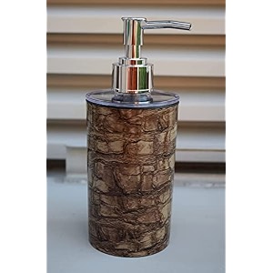 emoh roced refillable liquid soap dispenser  unbreakable plastic pump bottle for handwash sanitizer lotion or shampoo  reusable bathroom amp kitchen dispenser 250ml wooden marble pack of 1