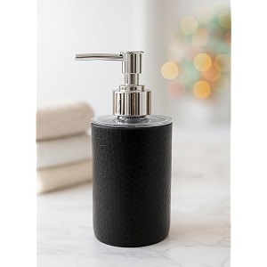 emoh roced refillable liquid soap dispenser  unbreakable plastic pump bottle for handwash sanitizer lotion or shampoo  reusable bathroom amp kitchen dispenser 250ml black pack of 1