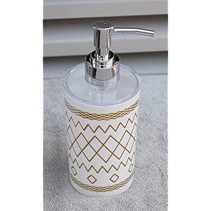 emoh roced refillable liquid soap dispenser  unbreakable plastic pump bottle for handwash sanitizer lotion or shampoo  reusable bathroom amp kitchen dispenser 250ml glitter white pack of 1