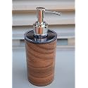 Emoh Roced Refillable Liquid Soap Dispenser – Unbreakable Plastic Pump Bottle for Handwash, Sanitizer, Lotion, or Shampoo | Reusable Bathroom &amp; Kitchen Dispenser (250ml) (Wooden Line, Pack of 1)