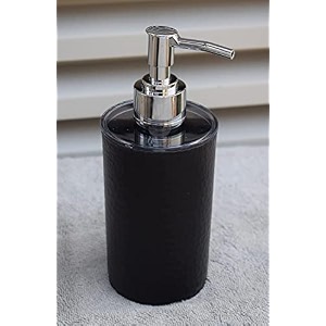 emoh roced refillable liquid soap dispenser  unbreakable plastic pump bottle for handwash sanitizer lotion or shampoo  reusable bathroom amp kitchen dispenser 250ml black pack of 1