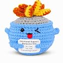 Emotional Support Dumpster Fire Crochet (Blue)