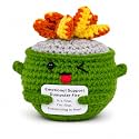 Emotional Support Dumpster Fire Crochet (Green)
