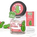 Emotional Support Positive Pickle Jar (MS DILLIGHT) Romantic Gift for Him & Couples, 60 Love Affirmation Cards, I Love You Gift for Boyfriend or Husband, Valentine & Anniversary Desk Decor