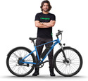 EMotorad X1 Blue 7.65 aH with mudguard and light 27.5 inches Single Speed Lithium-ion (Li-ion) Electric Cycle