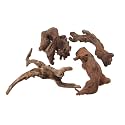 emours Driftwood Branches Reptiles Aquarium Decoration Assorted Size,(6-10 inch in Length),4 Pieces