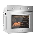 Empava 24" Natural Gas Single Wall Oven with Convection Fan Stainless Steel