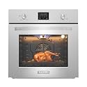 Empava 24 Inch Natural Gas Single Wall Oven with LED Digital Display