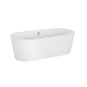 Empava 59 Inch Freestanding Bathtub, Luxury Acrylic Soaking Tub