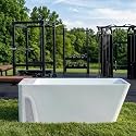 Empava 77" Dual Temp Cold Plunge Tub with Chiller, Fiberglass Bath
