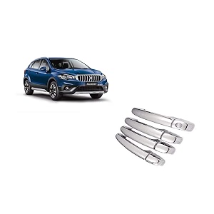 empica abs plastic chrome plated car door handle catch cover without sensor cut compatible with maruti suzuki nexa scross facelift pack of 4
